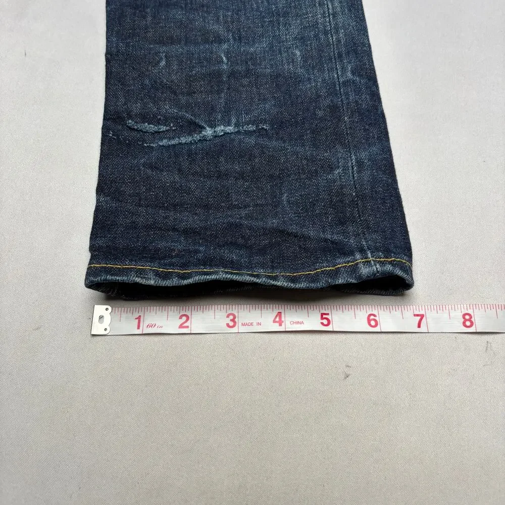 RRL Double RL Slim Fit Japan Woven Selvedge Denim Jeans Men's 30x32 Whiskering